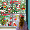 308PCS Christmas Window Clings Waterproof Double-Sided Static Christmas Decorations Decals Christmas Snowflake Window Stickers for Glass Windows Holiday New Year Home School Party Supplies (Santa Claus 24 Sheets)