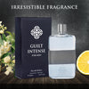 Guilt Intense for Men Eau De Parfum - Pink Pepper Mixed with Italian Lemon - Composition of Orange Blossom, Neroli & French Lavender - Woody Aromatic Everyday Fragrance - Elegant 100ml Bottle