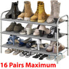 Simple Houseware 3-Tier Shoe Rack Storage Organizer, Grey