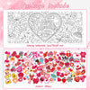 OHOME 181 PCS Valentines Stickers with Giant Coloring Poster - Valentines Day Crafts for Kids - Valentines Day Decorations - Valentines Treats Favors - Valentines Day Gifts for Kids Classroom