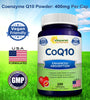 CoQ10 (400mg Max Strength, 200 Capsules) - High Absorption Vegan Coenzyme Q10 Powder - Ubiquinone Supplement Pills, Extra Antioxidant CO Q-10 Enzyme Vitamin Tablets, COQ 10 400 mg