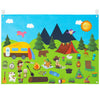 WATINC 46Pcs Camping Felt Board Story Set Camping Adventure Camp Out Preschool Large Wall Storyboard Forest Theme Early Learning Storytelling Play Board Hanging Kit for Toddler Kids 41 x 30 Inch