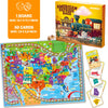 3X Set Learning Board Games for Kids 6-8 - Educational Trivia Cards Ages 8-12 by QUOKKA - | Travel United States | World Map | Explore Outer Space | - Gift for Children and Teens 4-8