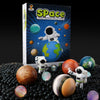 Solar System Planets Stress Balls Toys for Kids, Adult, Space Astronauts Toy, Water Beads Sensory Bin Filler Toys for Autistic Children Non-Toxic, with 16 Spaceballs, 2 Astronauts, 1 Mesh Storing Bag