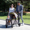 Jeep Sport All-Terrain Stroller Wagon by Delta Children - Includes Canopy, Parent Organizer, Adjustable Handlebar, Snack Tray & Cup Holders, Grey/Olive Green