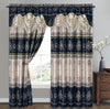 GOHD Harmony Horizon. Jacquard Window Curtain Panel Drape with Attached Fancy Valance. 2pcs Set. Each pc 54