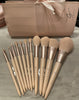 SPATI Makeup Brush Set, 11 pcs Soft Pink Premium Cosmetics Makeup Brush Foundation Mixed Blush Concealer Pen Shade Eyeshadow Eyeliner, Compatible, With PU Leather Travel Makeup Brush Bag