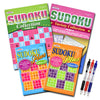 VARIETY SAVINGS 4-Pack 350+ Sudoku Puzzles for Adults, with Tips & Tricks, Puzzle Books for Adults & Seniors, Aging Seniors Brain Stimulation Activity Books, Large 8 X10 and Digest  5 X 8 Combo