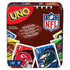 Mattel Games UNO NFL Card Game in Storage & Travel Tin for Kids, Adults & Family Night, Features Logos of All 32 NFL Teams & Special Rule (Amazon Exclusive)