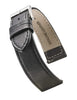 STUNNING SELECTION ALPINE flat Stitched Genuine Leather Watch strap with Quick Release Spring Bars - Black - 18 mm