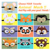 CiyvoLyeen Forest-Friends Animals Felt Masks 10 pcs Woodland Creatures Animal Cosplay Zoo Camping Themed Party Favors Supplies for Boys or Girls