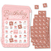 Big Dot of Happiness Pink Rose Gold Birthday - Picture Bingo Cards and Markers - Happy Birthday Party Bingo Game - Set of 18