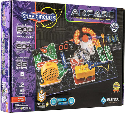 Snap Circuits Arcade, Electronics Exploration Kit, Stem Activities for Ages 8+, Full Color Project Manual (SCA-200)