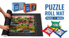 Puzzle Mat Roll Up,Store and Transport Puzzles to 1500 Pieces,with 4 Folding Jigsaw Sorting Tray, Hand Pump, Inflatable Tube, 45.7