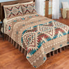 Collections Etc Reversible Southwest Geometric Aztec Quilt with Coordinating Tribal Pattern on Reverse Side, King