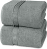 Utopia Towels - Luxurious Jumbo Bath Sheet 2 Piece - 600 GSM 100% Ring Spun Cotton Highly Absorbent and Quick Dry Extra Large Bath Towel - Soft Hotel Quality Towel (35 x 70 Inches, Cool Grey)