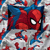 Jay Franco Marvel Spiderman Burst 4 Piece Twin Bed Set - Includes Reversible Comforter & Sheet Set - Bedding - Super Soft Fade Resistant Microfiber - (Official Marvel Product)