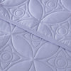 Chezmoi Collection Florenz 3-Piece Ultrasonic Medallion Quilting Oversized Bedspread Coverlet Set, King, Lavender