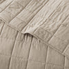 B2EVER Beige Quilt King Size Bedding Sets with Pillow Shams, Lightweight Soft Bedspread Coverlet, Quilted Blanket Thin Comforter Bed Cover for All Season Spring Summer, 3 Pieces, 104x90 inches