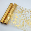 Snowkingdom 2 Pieces Gold Table Runner, Sequin Glitter Foil Metallic Gold Thin Mesh Table Runner Roll 11